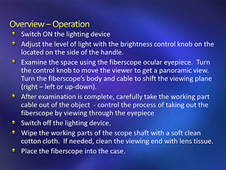 Fiberscope Operation Overview